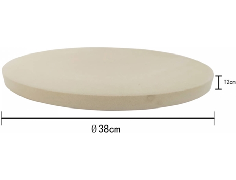 Churrasco Xl Pizza Pedra de Cordierite de Espessura BBQNOVATION (38 cm e 2 cm)