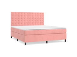 Box Spring Bed, Box Spring Beds Vidaxl Cor-de-rosa Veludo (180 X 200 Cm)