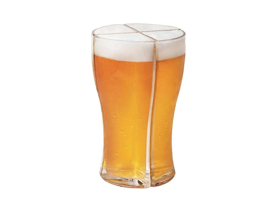 Caneca de Cerveja Acrílica 4 em 1, Conjunto com 4 Unidades, Bebidas AQUAFORGE