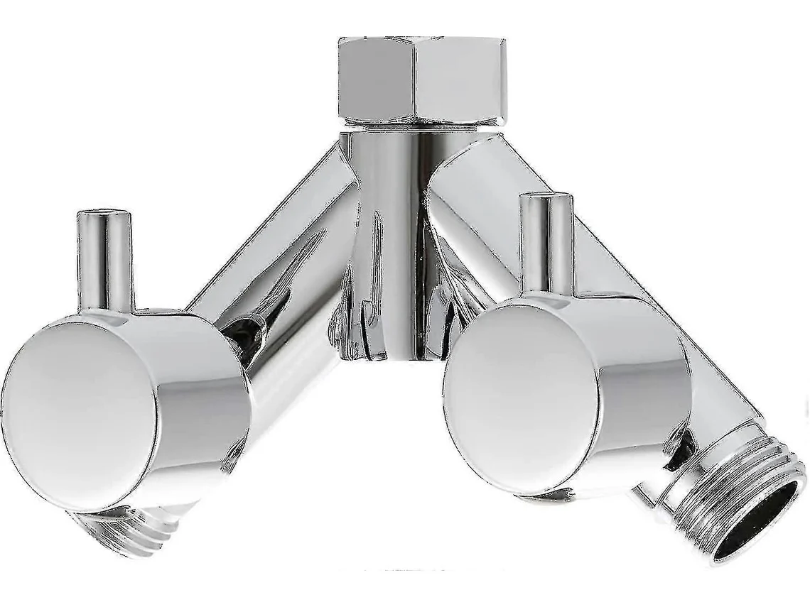 Latão 2 way Válvula Desviadora de Duche com Fecho, Cromado Divisor em Y para Mangueira, 1/2 Polegada JORTMRD