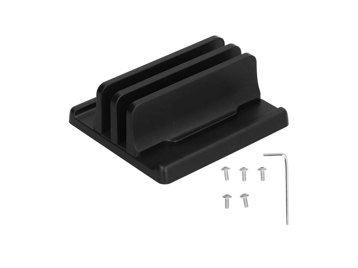 Suporte Vertical De Plástico Para Laptop, Prateleira De Armazenamento De Mesa, Base Para Laptop, Acessórios Com Abertura Dupla Brilvibera