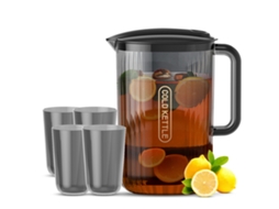 Nova Line jarra de Água com Tampa 74oz Resistente a Quebras e 4 Copos para Bebidas Frias e Quentes