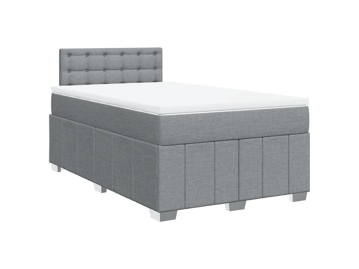 Box Spring Bed, Box Spring Beds Vidaxl Cinzeto Tecido (120  X  190  Cm)