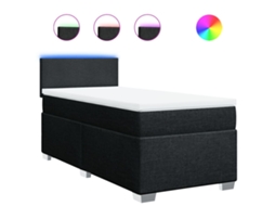 Box Spring Bed, Box Spring Beds Vidaxl Preto Tecido (90 X 200 Cm)