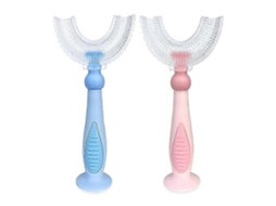Escova de Dentes em Formato U para Bebês e Crianças, Manual Treinamento com Cabeça Silicone Ma Cio Líquido, Material S GOKOCO