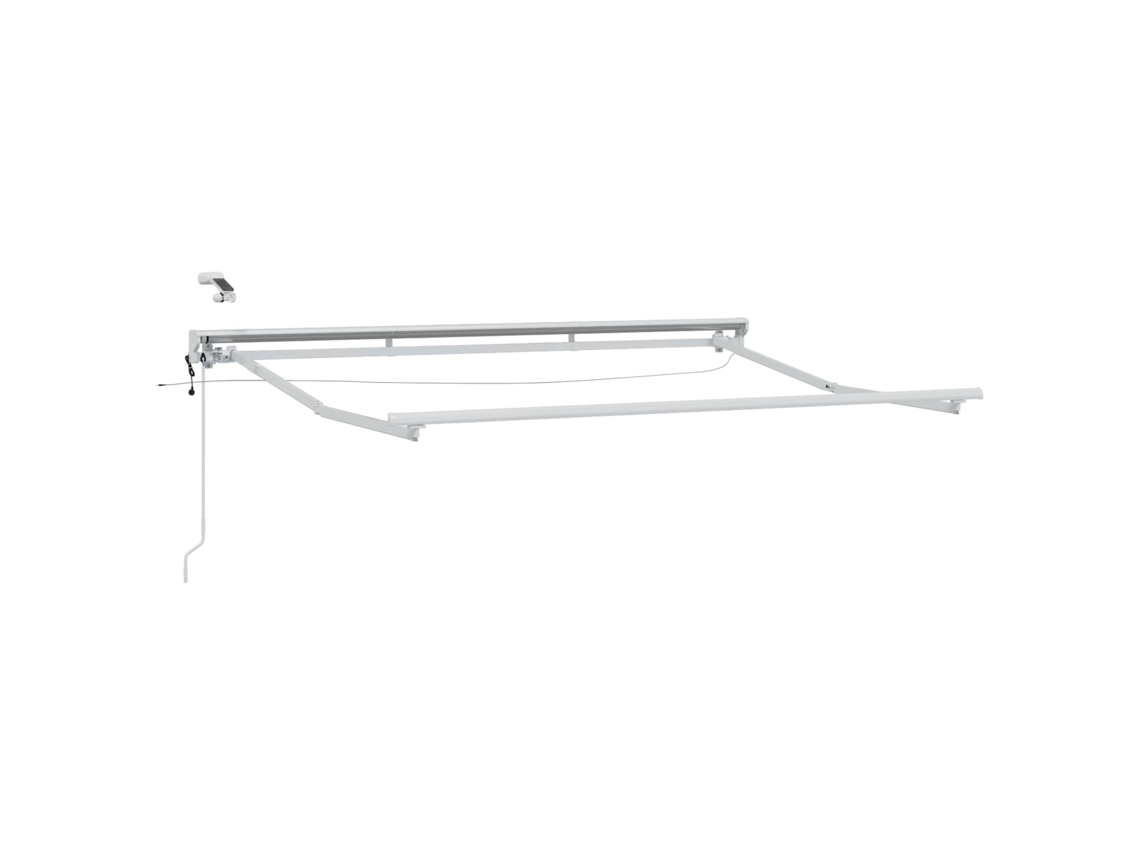 Conjunto 1 Toldo Retrátil Vidaxl Branco Alumínio (3 X 2,5 M)
