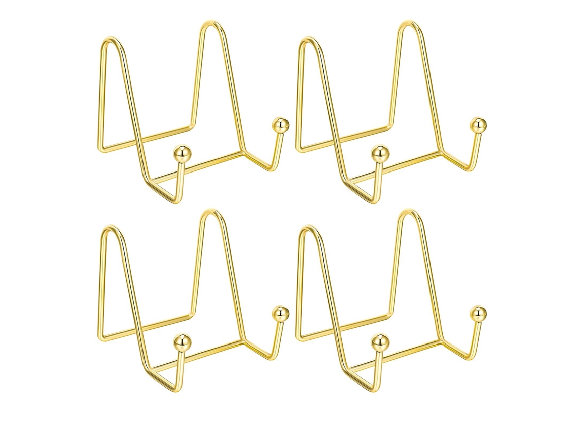 Peças de Suporte de Livros de Cozinha Quadrado Banhado a Metal, Mini Cavalete, Suporte para Fotos SUNNY SPACES
