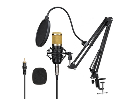 Microfone Condensador Profissional com Braço de Suspensão para Gravação Podcast Pc Gamer Youtuber B90 OVEGNA B90