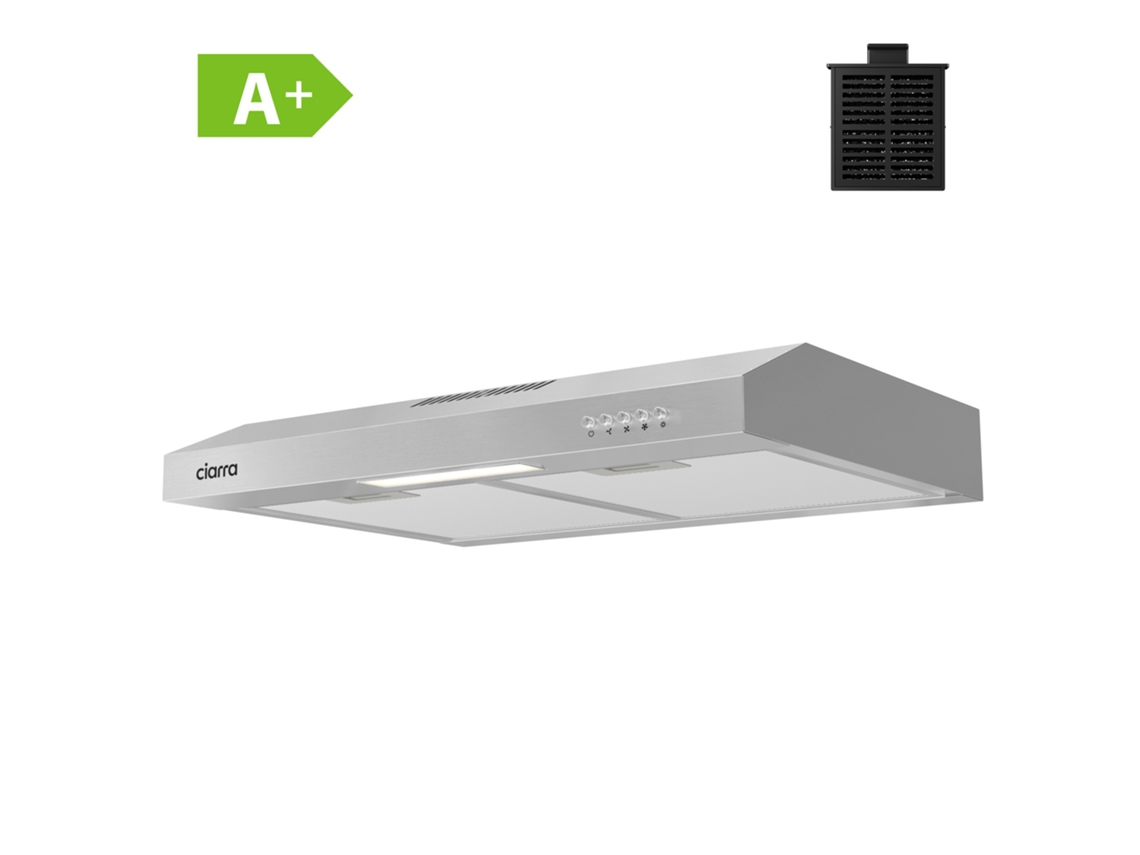 Exaustor Ciarra De Armário 60cm 220m³/h Recirculação Com Filtros De Carvão E Exaustão Externa 3 Modos Inox Cd6903ds