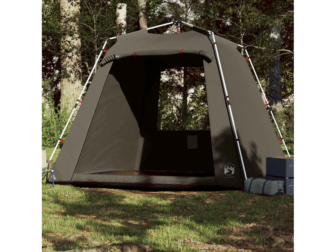 Vidaxl Tenda De Pesca Para 4 Pessoas Libertação Rápida Castanho
