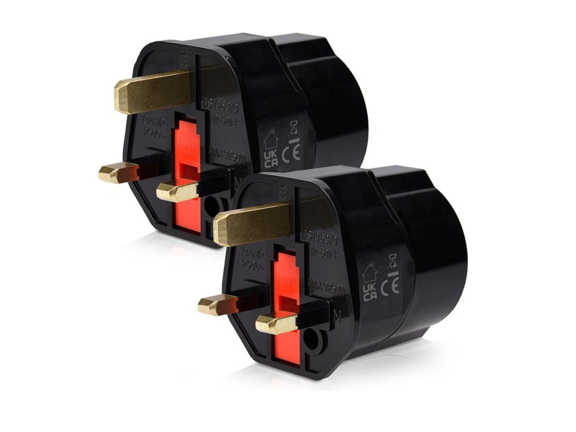2x Adaptador De Tomada Viagem Tipo G, Perfeito Para Viagens Na Inglaterra, Malta, Singapura, Escócia, Hong Kong E Malásia