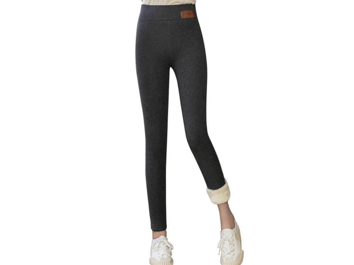 Kklv-leggings De Cashmere De Cordero Super Gruesos Para Mujeres Pantalones Altos Abrigos Para Invierno