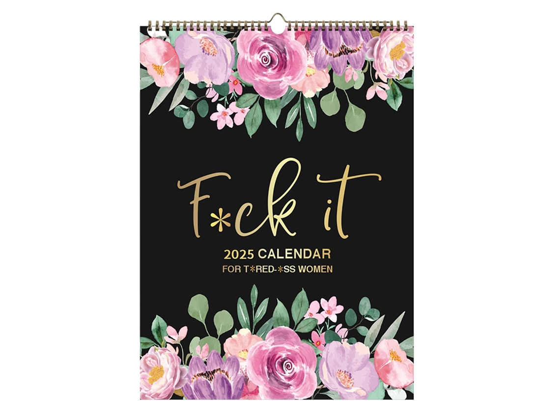 Calendário 2025 Para Mulheres Cansadas, Fácil De Pendurar, Presente Engraçado Para Festa Ou Escritório Calendário Mensal Engraçado Para Mulheres