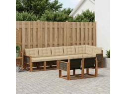 Vidaxl Conjunto De Sofás Para Exterior 8 Unid. Natural E Bege