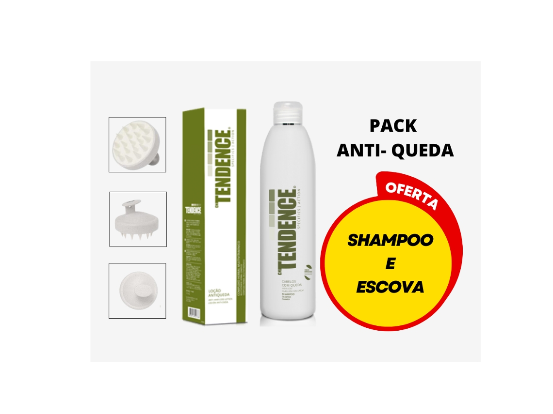 Pack Anti Queda Cntendence: Loção 250ml + Shampoo 350ml + Escova Massagem