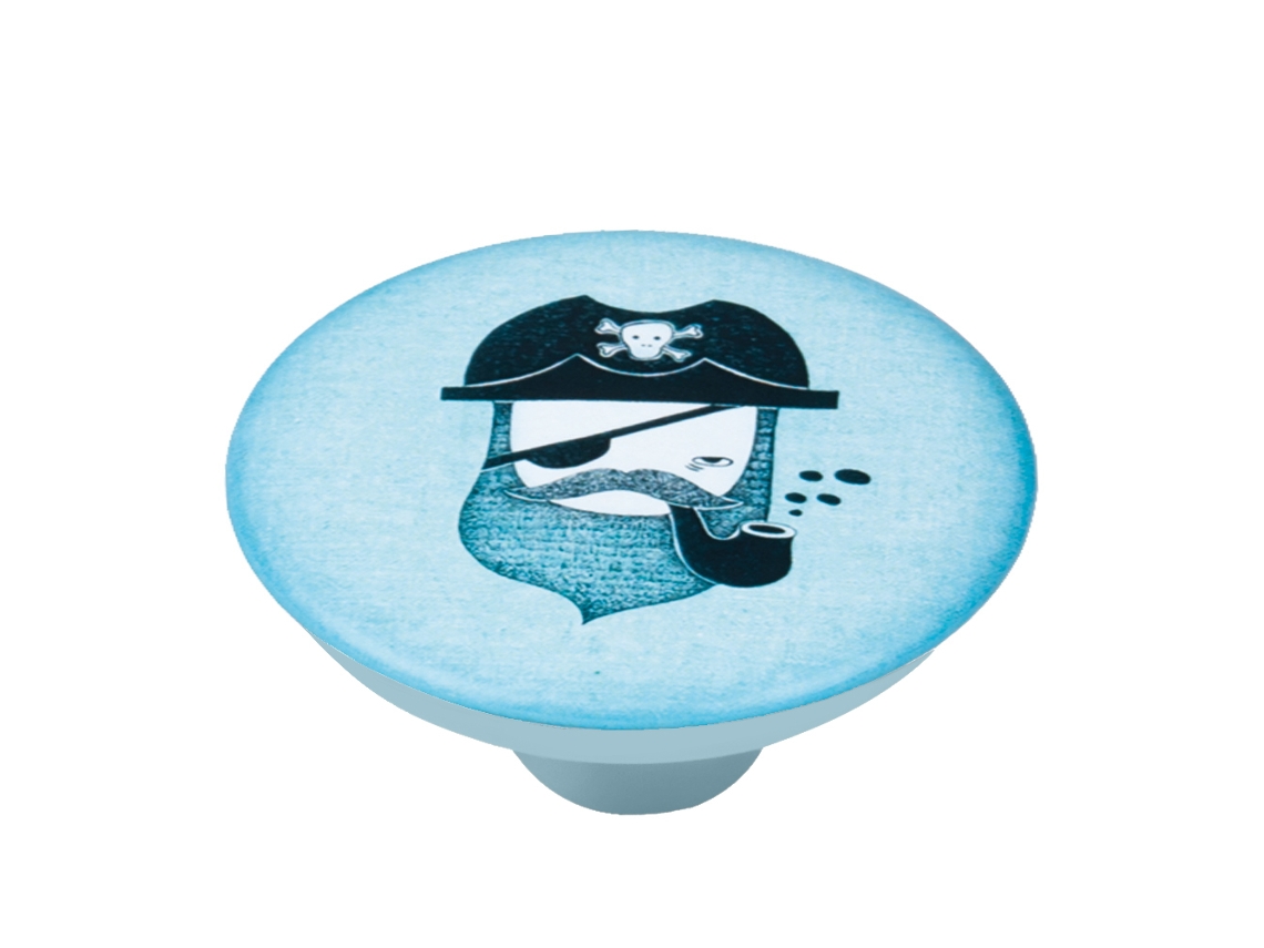 Pacote com 36 Puxadores de Abs de 50 mm com Estampa de Piratas HARDWAREXCHANGE