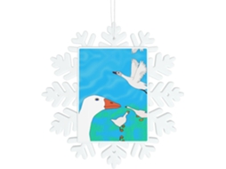 Ornamentos De Flocons De Neige, Pingente Lembrança D'oie Blahe Joyeuse Pour Sapin De, Decoração Festiva,