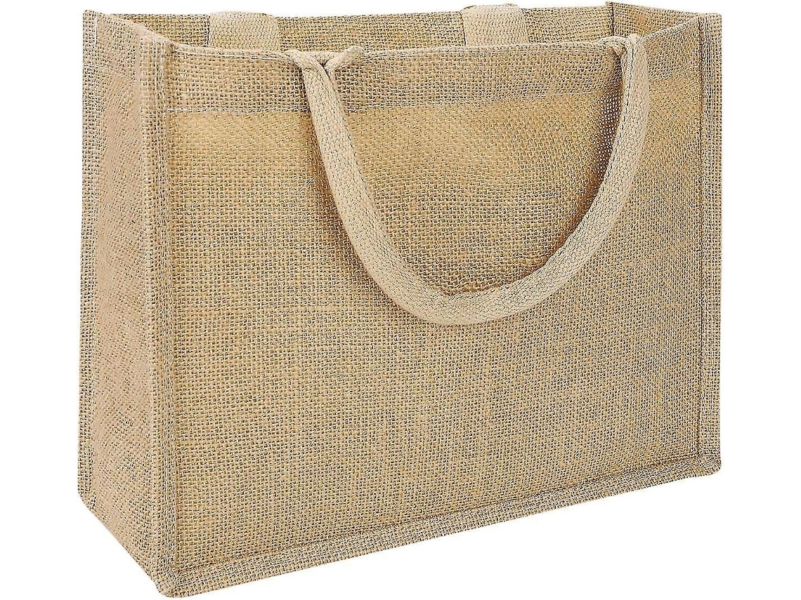 Sacolas De Compras Dobráveis ​​de Juta, Grandes E Reutilizáveis, Com Alça, Ideais Para Compras De Supermercado, Presentes E Alimentos No Natal E