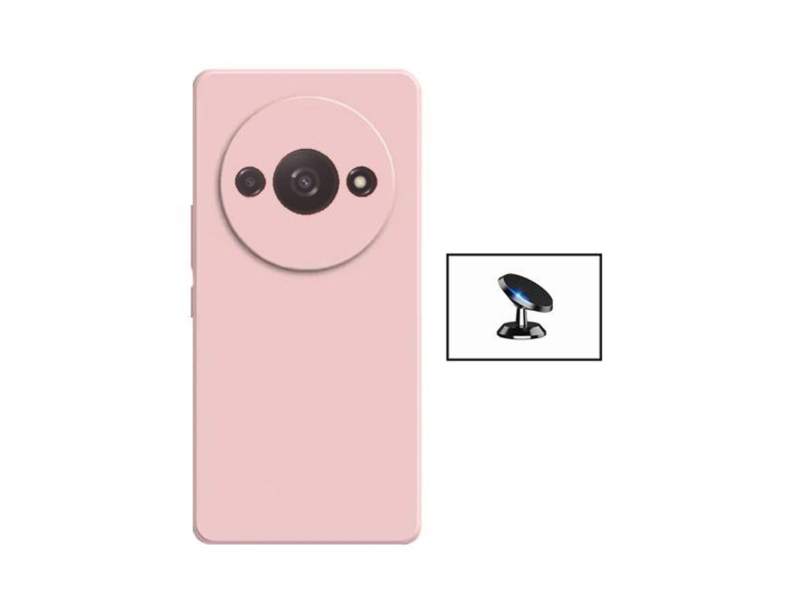 Capa para Xiaomi Redmi A3 PHONECARE Silicone Líquido Magnética Rosa
