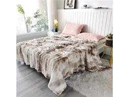 Manta Fansu Super Macia de Veludo com Estampa Tie dye Fofa Colcha Lençol Quente Inverno Pele Sintética 150x200