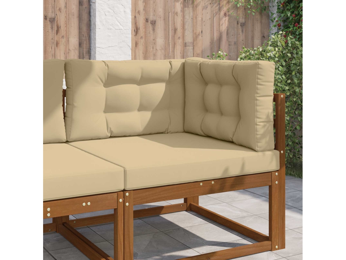 Vidaxl Almofada Para Sofá Externo Poliéster Bege 80 X 80 Cm