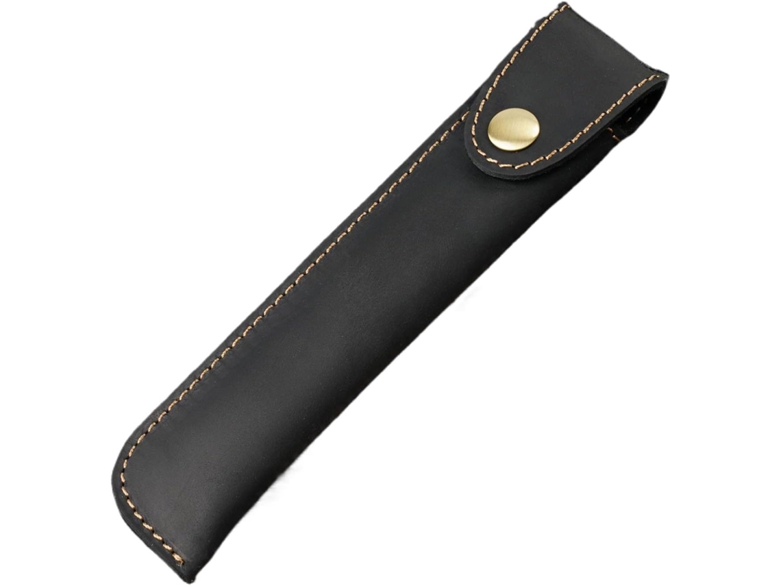 Estojo de Couro para Canetas, Elegante, Preto, para Mulheres, Homens e Estudantes. SFUSHOS