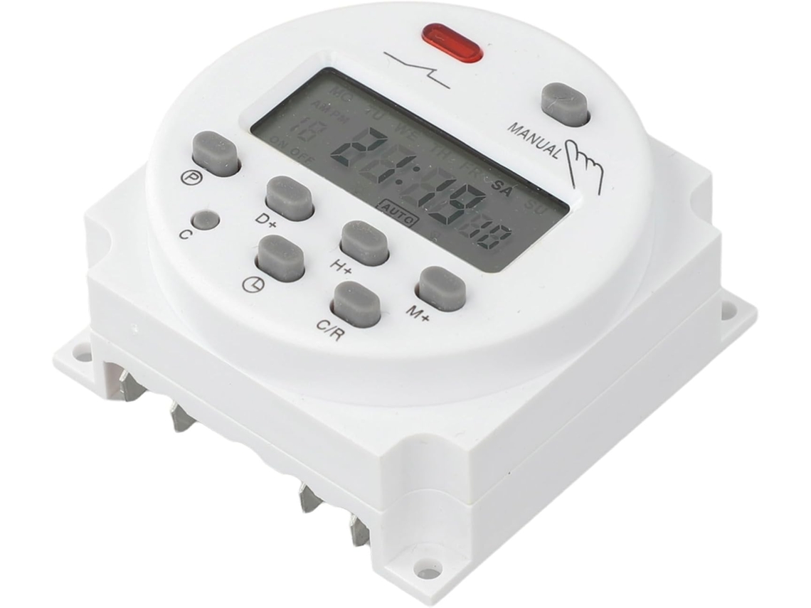 Interruptor Temporizador Digital De 12v Com Visor Lcd 16a