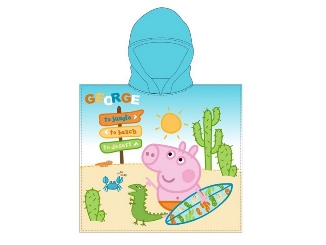 Poncho De Microfibra Peppa Pig George 110x55 Cm 87191