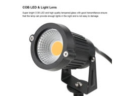 Tomshine 4 pack lâmpada de gramado LED COB 5W 500lm 12V IP65 branco quente jardim parede caminho | S/MARCA