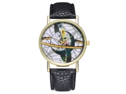 Reloj De Pareja Unisex Zhoulianfa De Cuarzo Con Correa De Pu Negro
