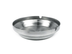 Cendrier En Acier Inoxydable Rond Tabletop Pour Cigare Cigarette Maison Bureau 12.5x3x10cm