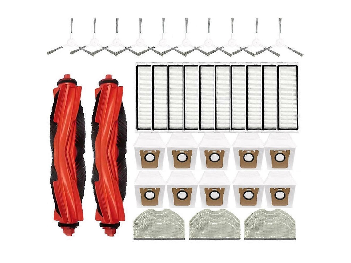 Peças De Reposição Para Aspirador Robô Xiaomi H40 / Ov51: Rolo Principal, Escova Lateral, Filtro Hepa, Saco De Pó, Pano De Limpeza E Acessórios._glo