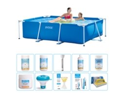 Piscina com Estrutura Retangular 220x150x60 Cm 11 peças S43237 INTEX