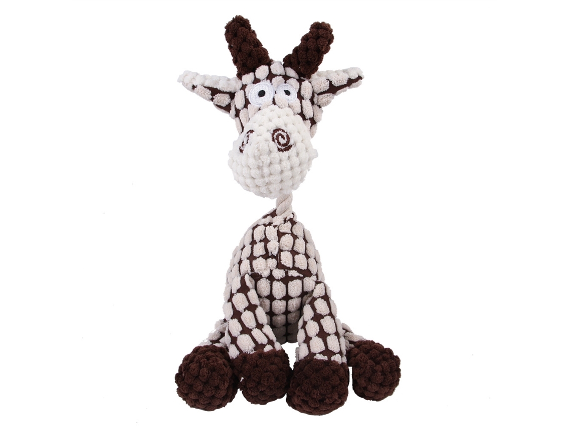 Primerox brinquedo de Pelúcia para Cães Donkey Corduroy com Som e Resistente Ao Mordisco