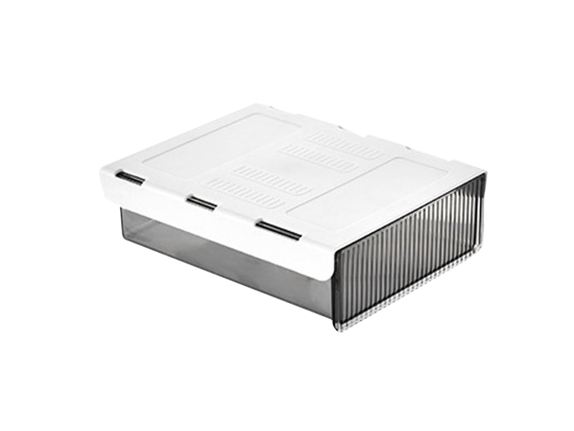 Gaveta Sob a Mesa Plástica Transparente Deslizante Espaço Salva Armazenamento Escritório Sala de Aula Preto M S/MARCA