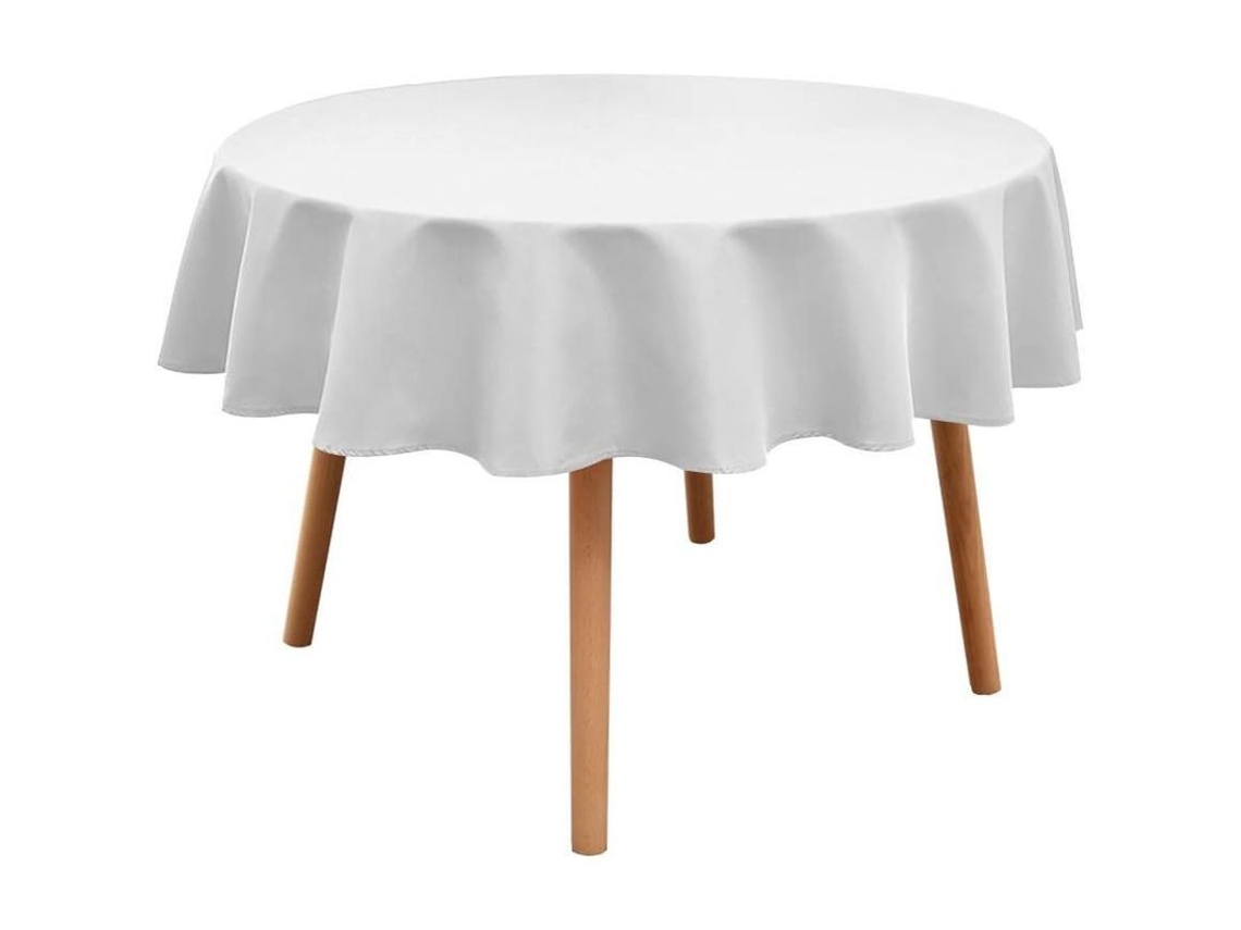 Mantel Redondo Impermeável Anti-rrugas Lavável 60 Polegadas Fibra De Poliéster Para Mesa Decoração Interior Exterior