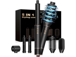 Modelador de Cabelo Mágico 5 em 1, Modelador Automático com Ar, Escova Secadora com 110.000 Rpm para Secagem Rápida e Volume TAISHENGDA