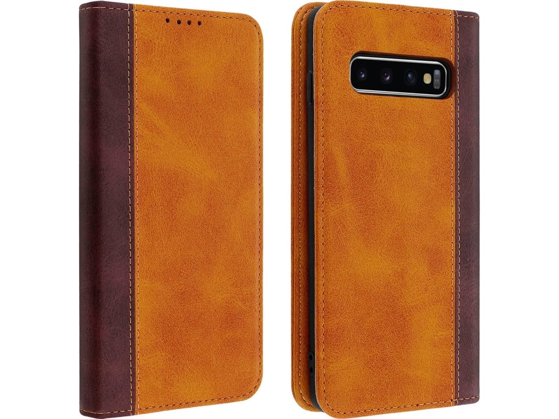 Capa Wallet Para Samsung Yemaesre Castanho