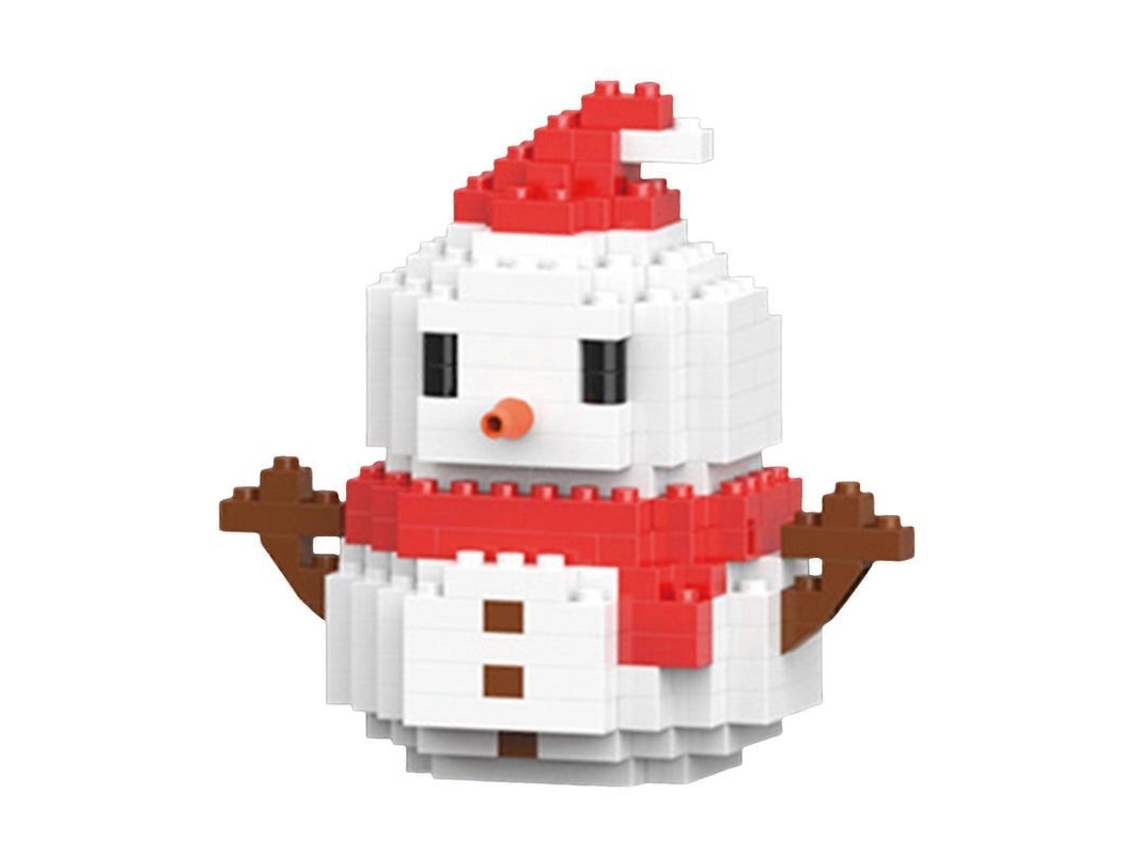 Set De Blocos Micro Para Natal Adultos E Crianças, Bonecos Diy, Decorações Educativas Festivas Muñeco De Nieve Rojo