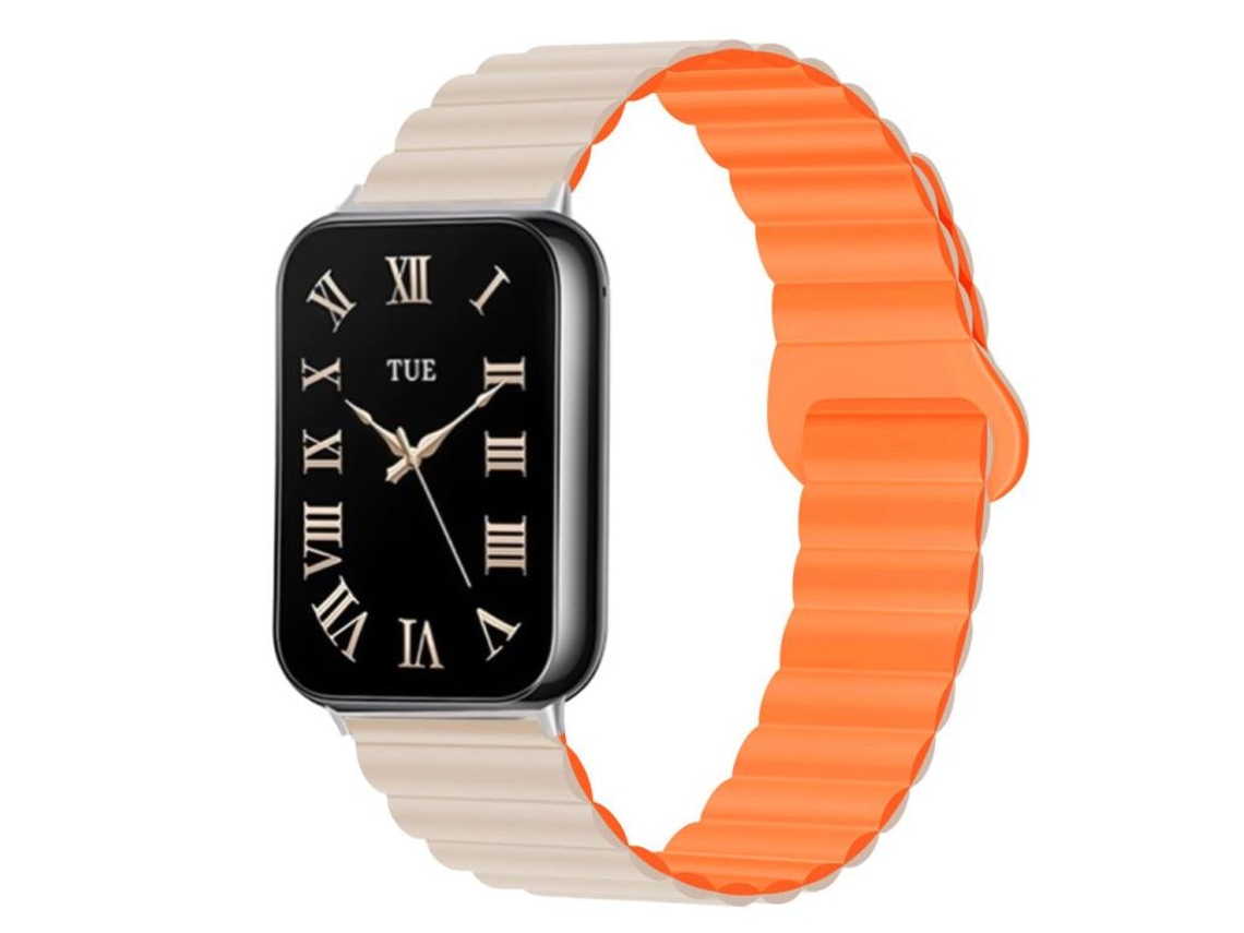 Bracelete Reversível de Silicone Magnético com Duas Cores para Redmi Watch 6/5/4 XIAOMOYU