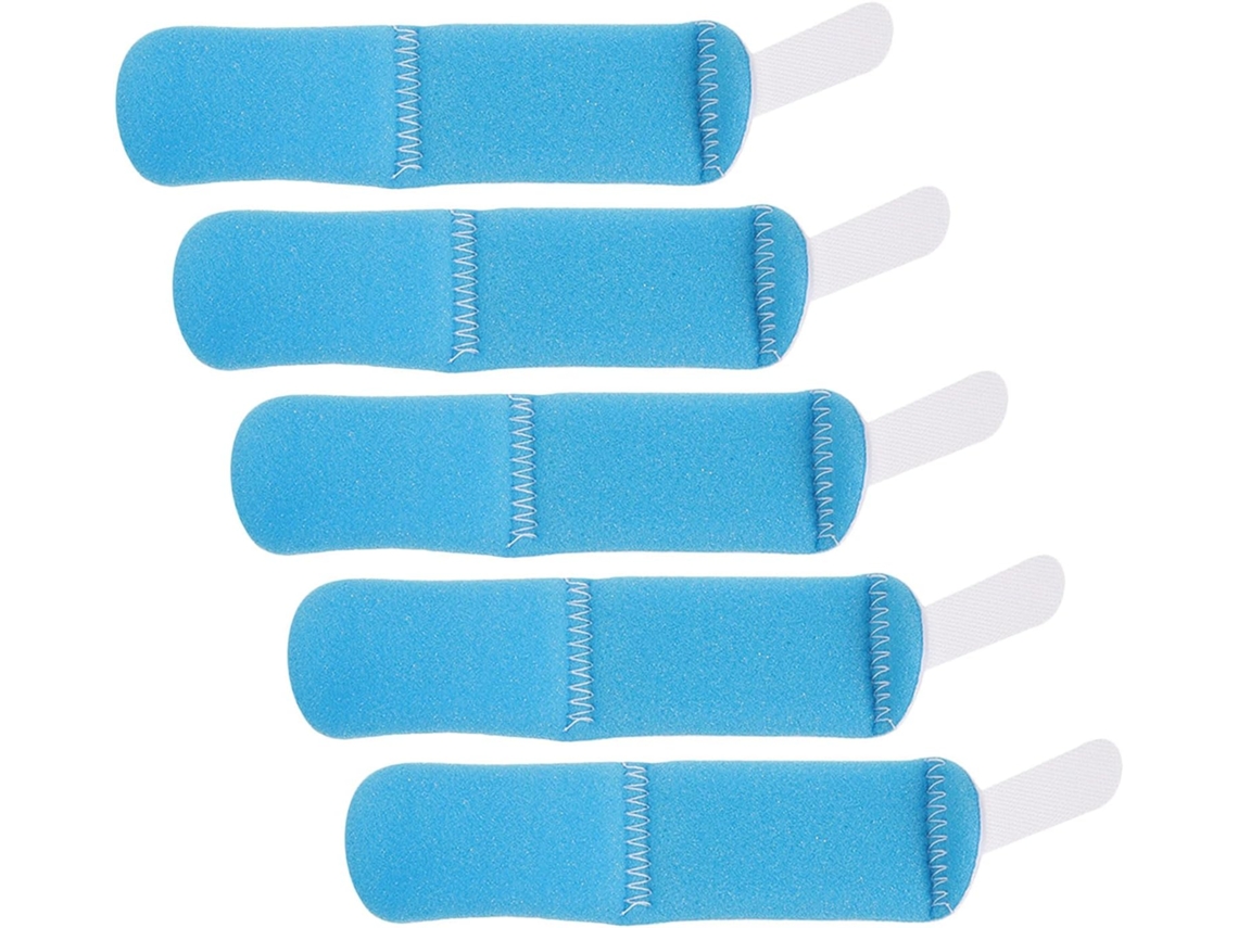 Conjunto de 5 pulseiras de identificação em poliéster para crianças.