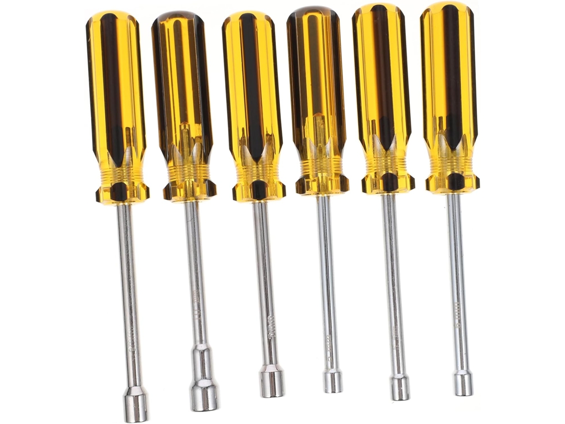 Conjunto De 6 Chaves De Fenda Sextavadas De Aço, Antiderrapantes, Para Reparos.