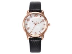 Relógio de Pulso Feminino Vansvar de Quartzo com Pulseira de Couro Pu Estilo Simples e Fashion