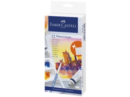 Tinta Aquarela FABER-CASTELL em Tubo Caixa de Papelão com 12