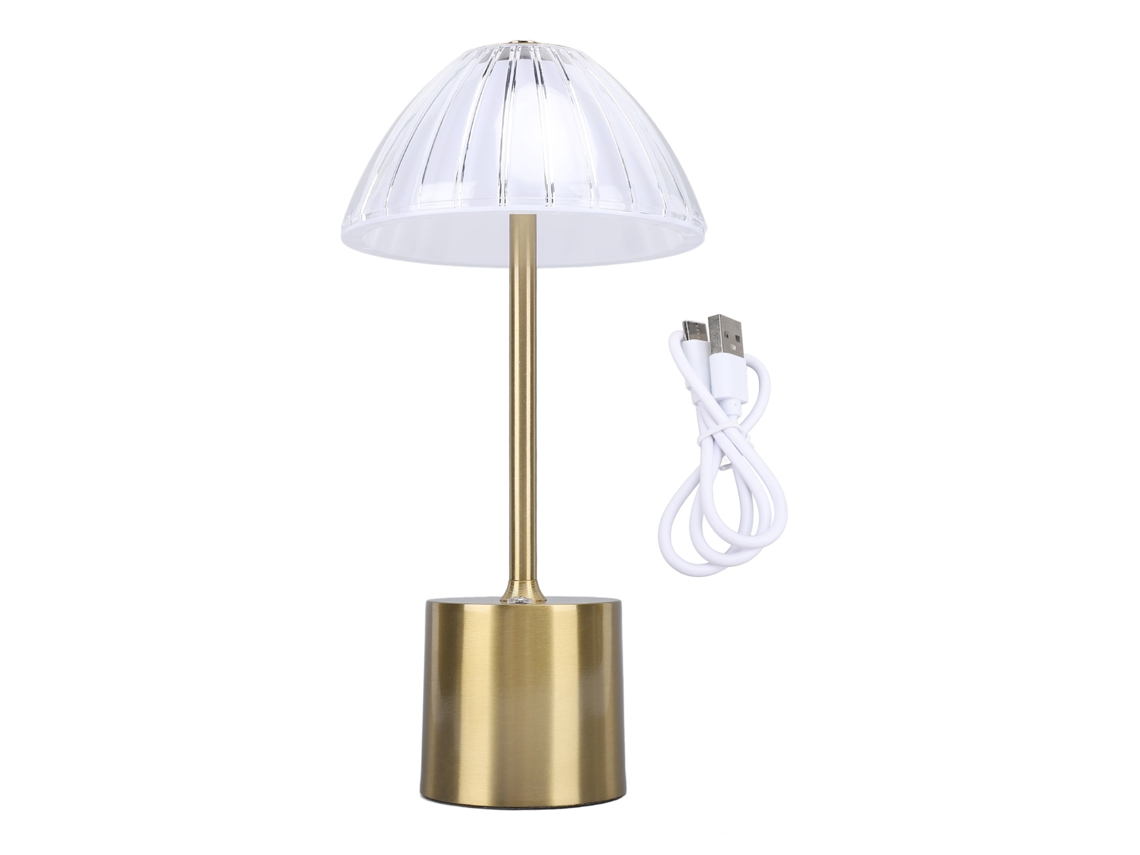 Lâmpada de Mesa de cristal portátil com 3 níveis de brilho, controle táctil, ajustável para decoração S/MARCA