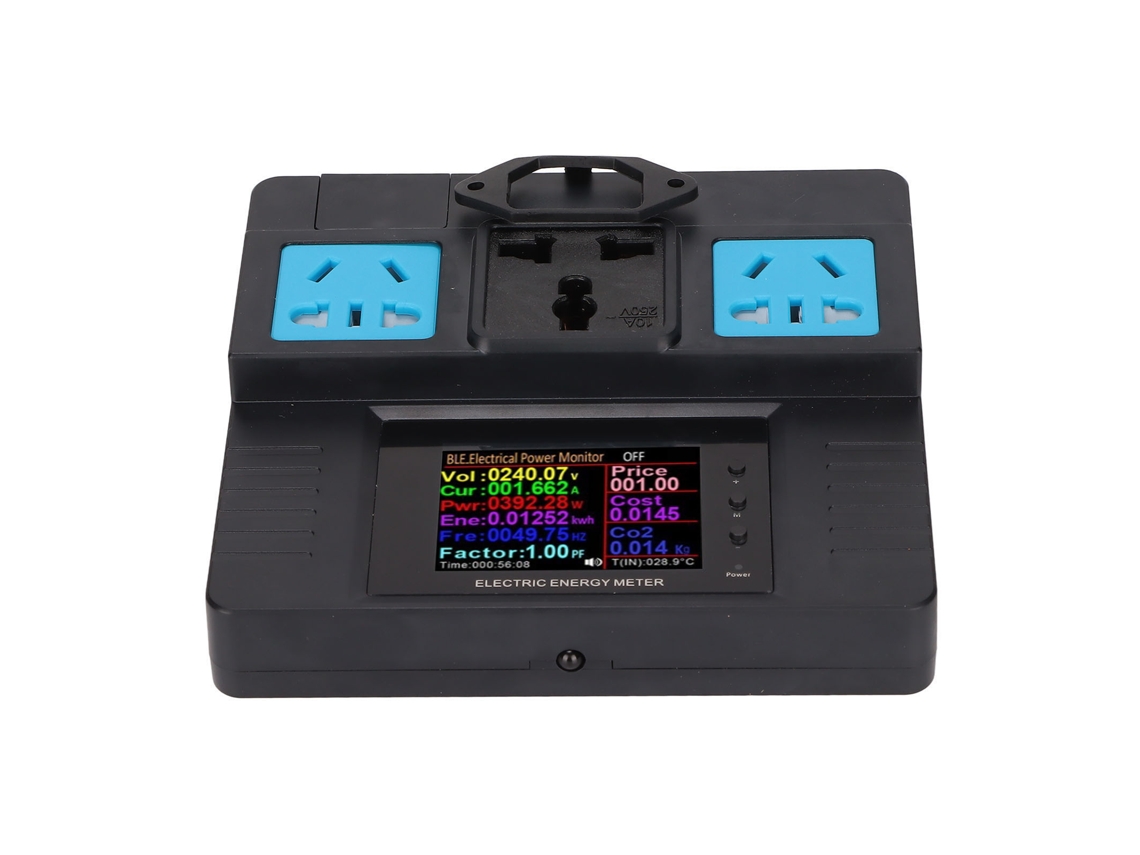 Baoj-2026monitor De Consumo Eléctrico Com Tela Colorida De 2.4 Polegadas, Proteção De Segurança -10 A +60℃ Para Escritório