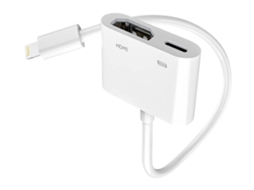 Adaptador Av Digital Hdmi Apple Mfi Certified 1080p Video Audio Sync Screen Converter Adaptador Av Porta De Carregamento Branco Lalamoli