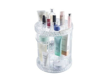 Crilex Organizador Redondo Transparente para Joias Truques Cosméticos Maquiagem 59068