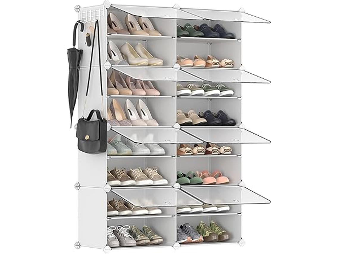Rack para Calçado com 8 Compartimentos, Estante Modular, de 30 X 40 Cm, Portas, Multifuncional, Moderno, Uso Doméstico STELASPLEN