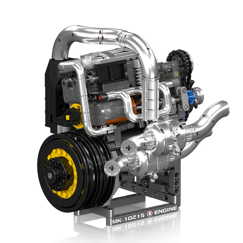 Modelo De Motor V8, 739 Blocos De Montagem Moc